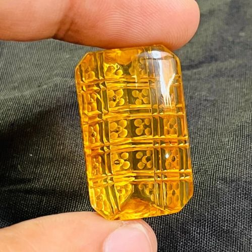 Natural Citrine Fantasy Cut Gemstone For Jewellery