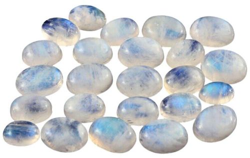 Polished Oval Shaped Natural Moonstone