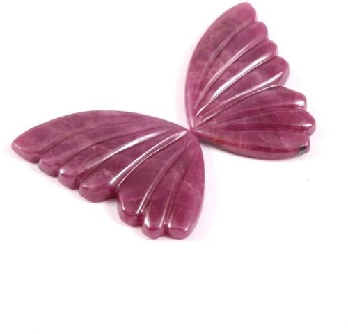 Shaped Butterfly Ruby Carving Gemstone For Jewellery