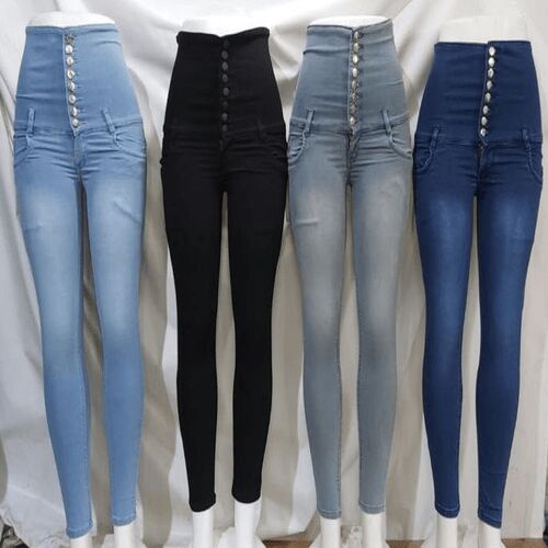 Polyester Ladies Denim Jeans