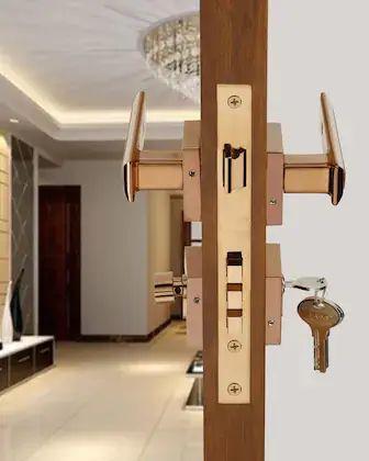 Rose Gold 45x85mm Double Door Mortise Lock