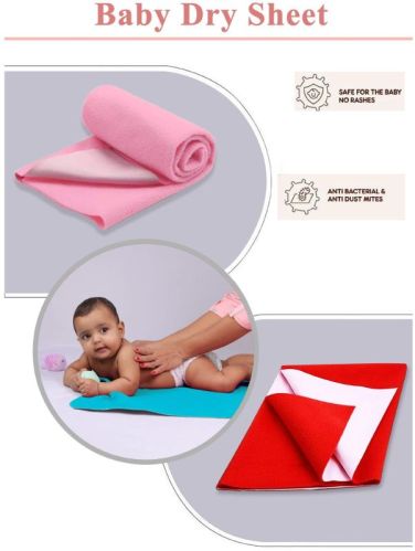 Plain Baby Dry Sheets, Color : Red