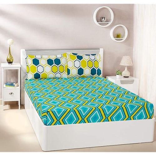 Cotton Ellen Fitted Bed Sheets For Home, Hotel