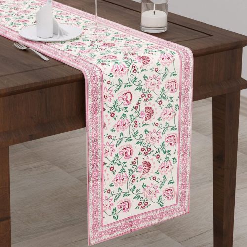 Silk Plain High Puff Table Runner, Technics : Machine Made