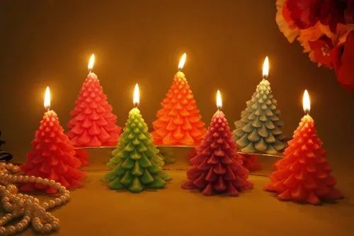 Beeswax Christmas Tree Candle For Decoration
