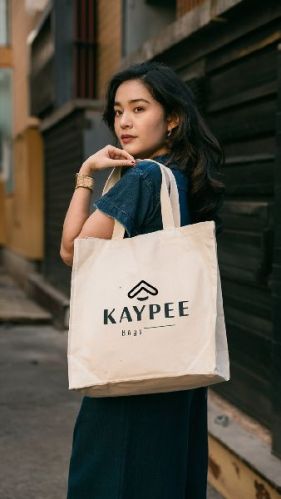 Printed shopping bags, Color : Creamy