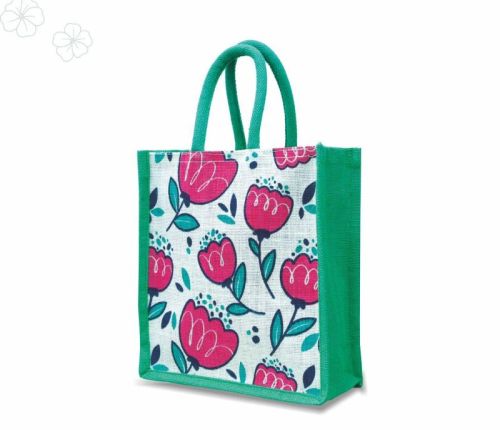Printed Jute Bag, Length : 11
