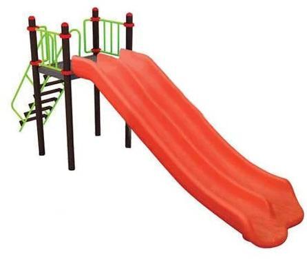 Orange FRP Double Wavy Slide, For Playground, Feature : Durable, Finely Finished, Light Weight