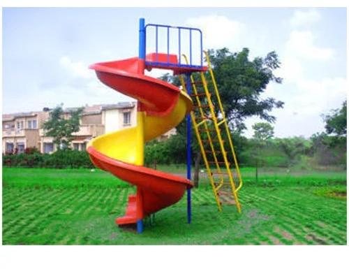 Plain FRP Spiral Playground Slide, Feature : Designed With Perfection