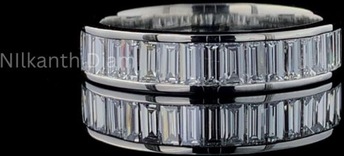 Bugaette Cut Lab Grown Wedding Ring, Gender : Unisex