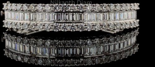 Polished Gold Diamond Bangle Bracelet, Gender : Female