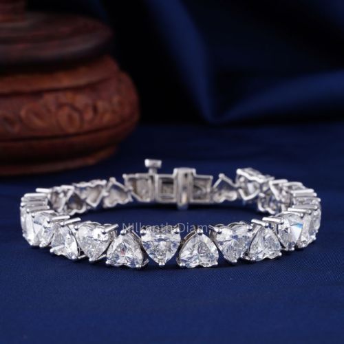 Gold Polished Diamond Tennis Bracelet, Dimension : 6.5Inch