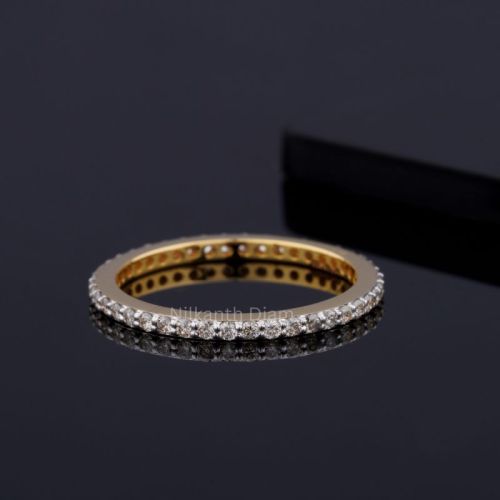 Lab Grown Polished Gold Eternity Ring, Gender : Unisex