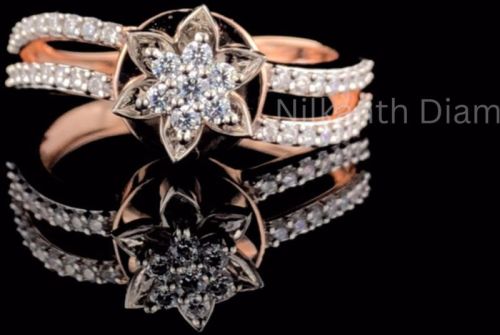 Lab Grown Diamond Round Cut Twist Shank Engagement Ring