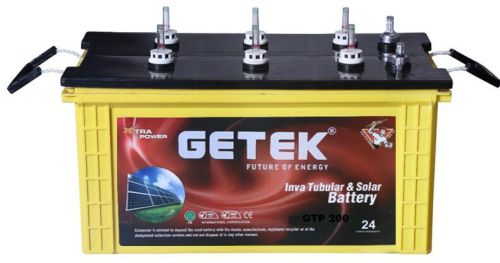 Yellow GTP 200 Inverter Battery, For Industrial Use, Feature : Long Life, Fast Chargeable, Auto Cut