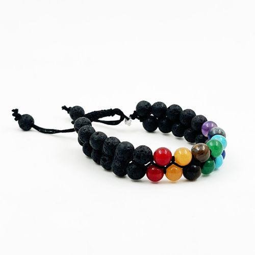 8mm Chakra Lava Bangle Bracelet, Gender : Female