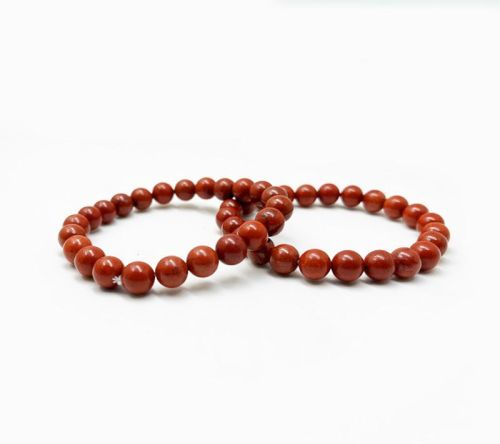 Polished 8mm Red Japer Bracelet, Gender : Female