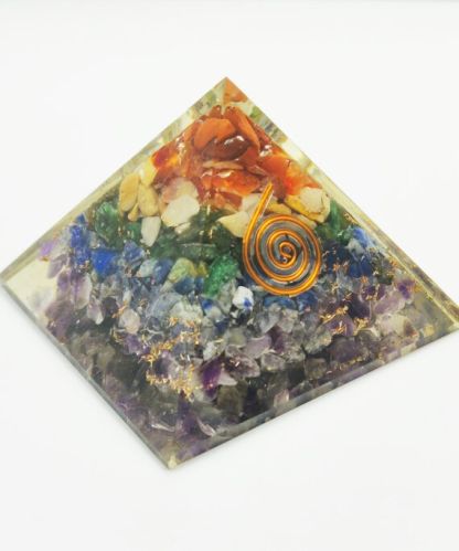 Polished Gemstone Amethyst Orgone Chakra Pyramids For Decoration