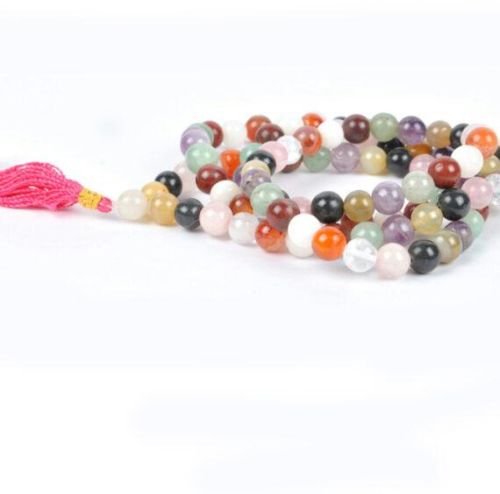 Polished Chakra Crystal Jap Mala, Color : Multi Colour