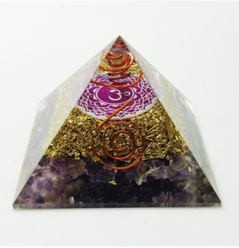 Feng Shui Crystal Amethyst Orgone Pyramid For Decoration