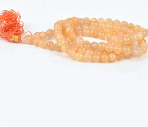 Polished Orange Aventurine Jap Mala For Japa, Religious