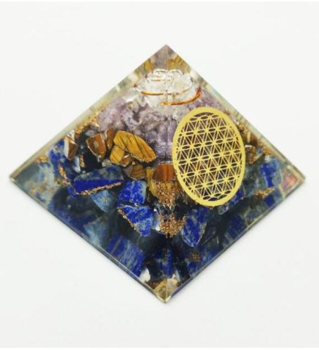 Quartz Point Orgonite Pyramid For Decoration