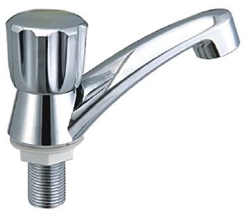 Kilobazar Polished Stainless Steel Silver Basin Pillar Cock For Kitchen, Bathroom