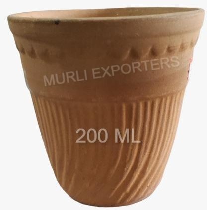 Murli Exporters 200 Ml Terracotta Kullad Glass, Color : Brown
