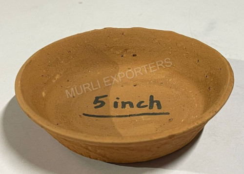 Plain 5 Inch Terracotta Plates, Shape : Round