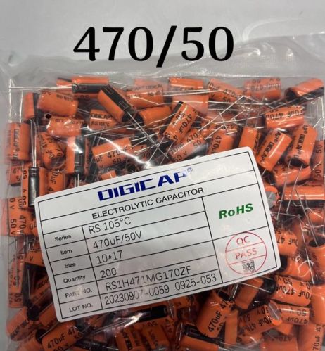 470 MFD - 50 VDC Orange Capacitor