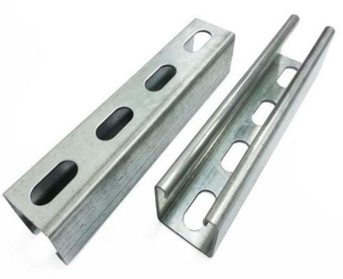 Silver Metal Polished MS Slotted C Channel, For Industry, Width : Multisizes