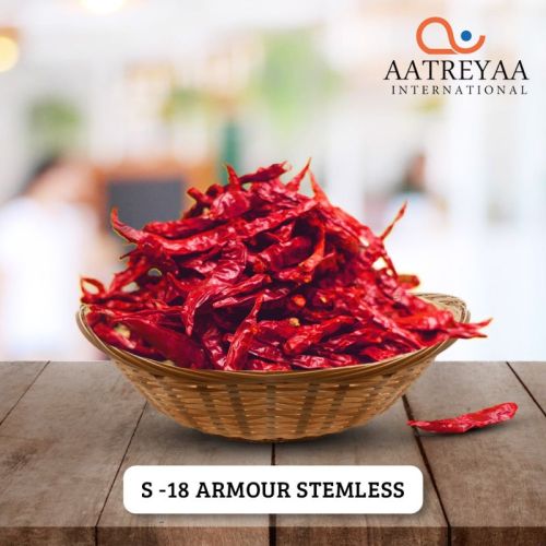 S-18 Armour Stemless Dry Red Chilli For Cooking