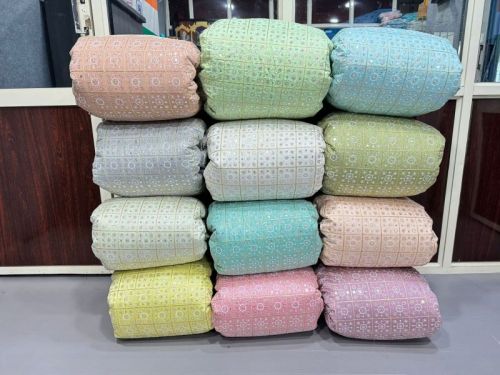 Mono Benglori Thread Work Fabrics For Garment