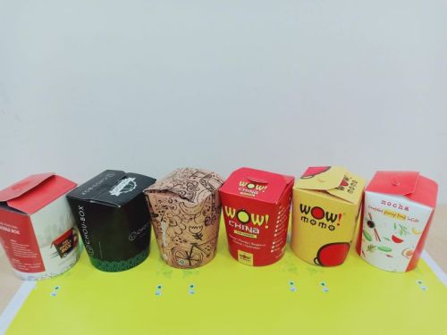Printed Paper Wok Box For Packing Food
