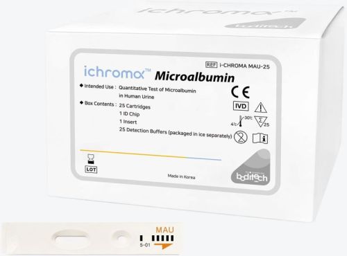 White Boditech I-chroma Microalbumin Test Kit, For Lab, Size : Standard