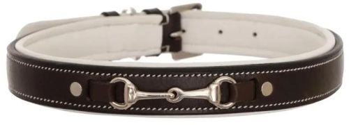 Snaffle Padded Leather Dog Collar For Animals Use