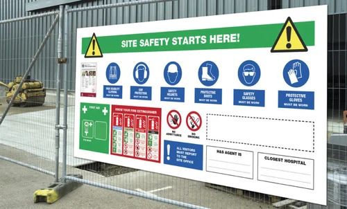 Acrylic Industrial Sign Board For Safety Signage