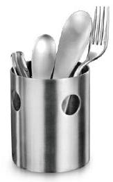 Stainless Steel Round Cutlery Holder, Packaging Type : Paper Box