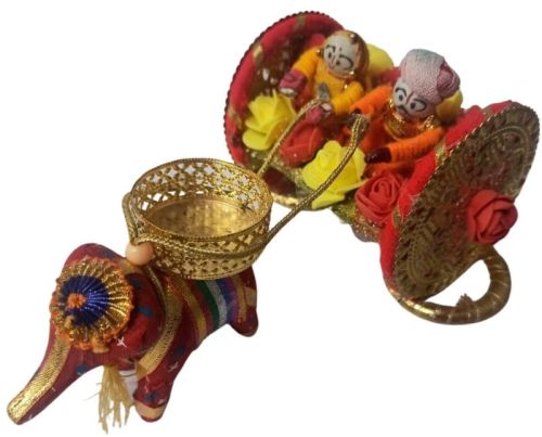 Raja Rani With Elephant T Light Holder