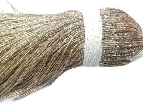 Golden Fancy Zari Nakshi Dabka Thread, For Textile Industry, Packaging Type : Loose