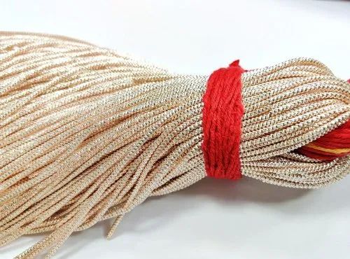 Polyester Cream Zari Thread, For Embroidery