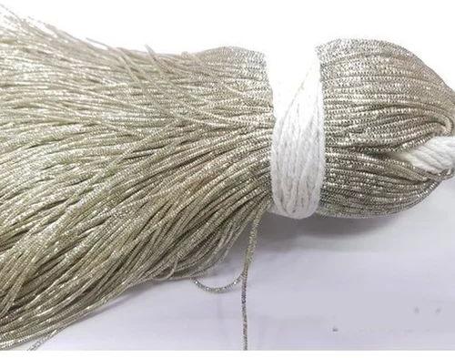 Dyed Silver Polyester Zari Thread, For Textile Industry