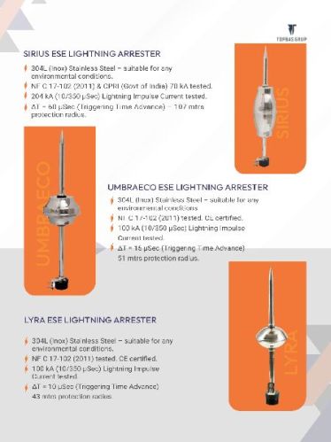 ESE Lightning Arrestors, Weight : 2-4kg
