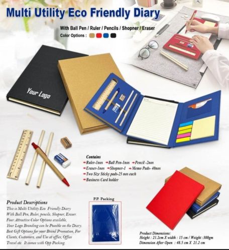 Multi Utility Eco Friendly Diary Set For Business Use