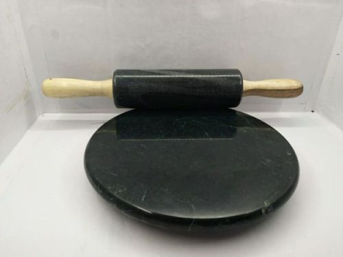 Plain Black Marble Chakla & Belan