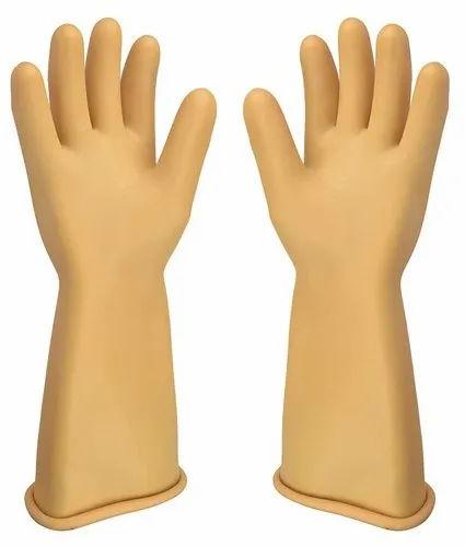 Plain Rubber Electrical Safety Glove, Gender : Unisex