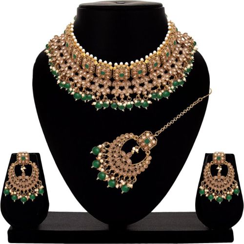 Graceful Square Wedding Collection Choker Necklace Set