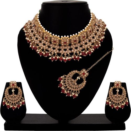 Graceful Square Wedding Collection Choker Necklace Set