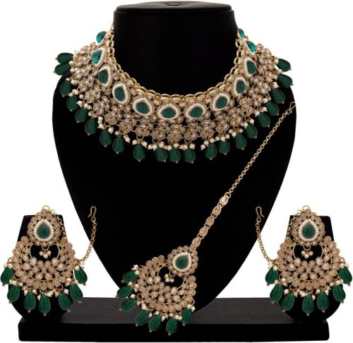 Timeless Beauty Reverse AD Choker Necklaces Jewelry Set