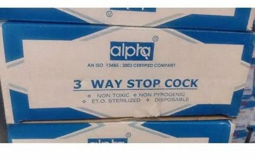 Alpha 3 Way Stop Cock For Clinical, Laboratory, Hospital